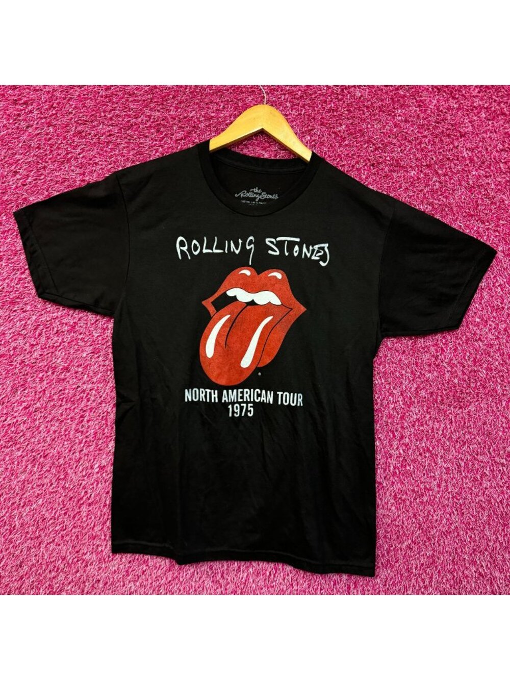 The Rolling Stones Hot Lips 1975 North American Tour Tee M